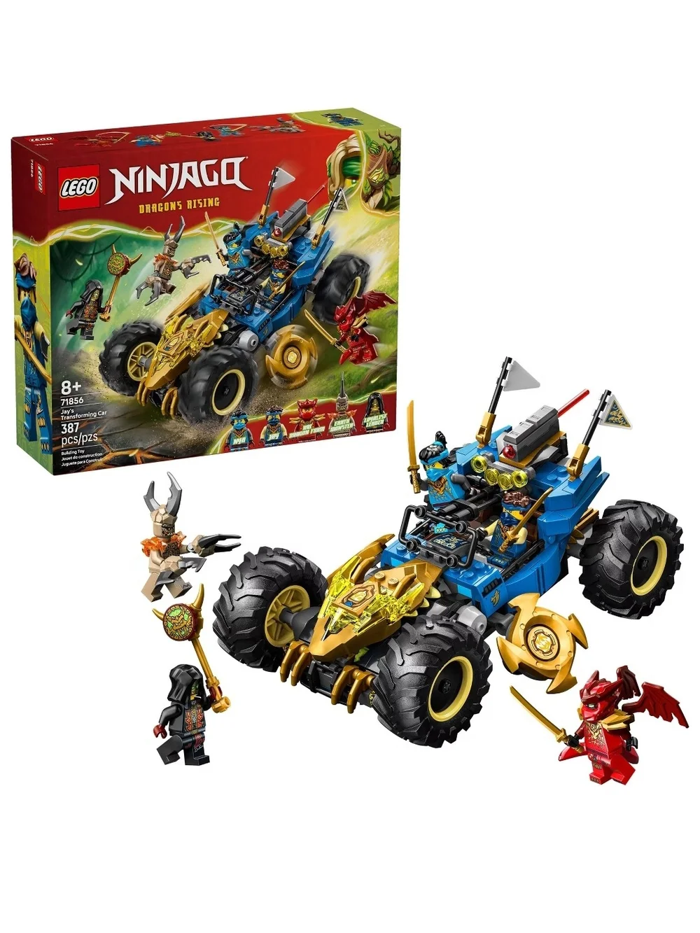 LEGO NINJAGO Blue and Gold Warrior Monster Truck Playset